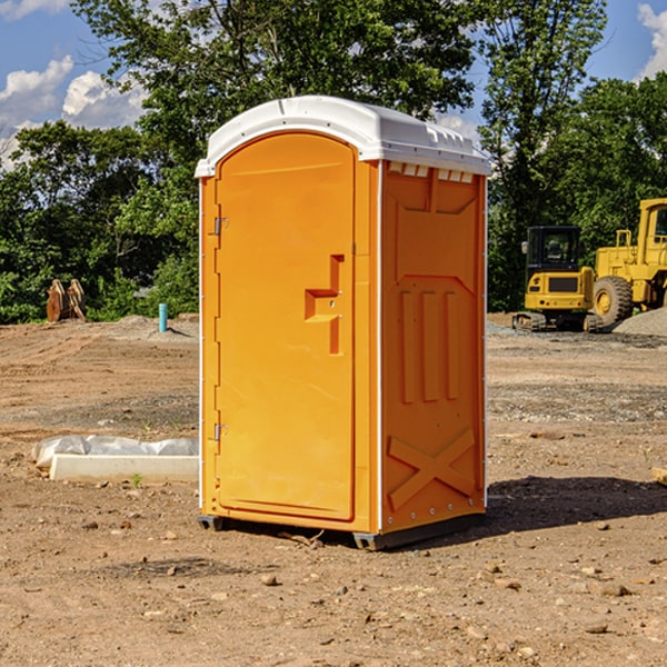 how often are the porta potties cleaned and serviced during a rental period in JAARS